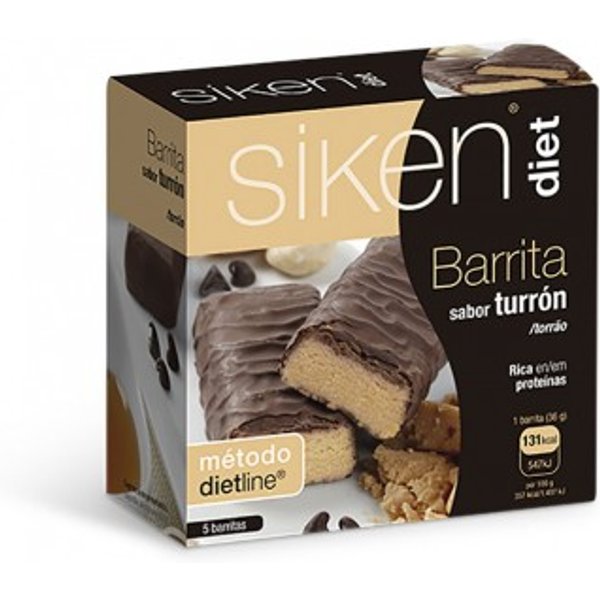 Siken Diet Barrita Turrón 5 Unidades