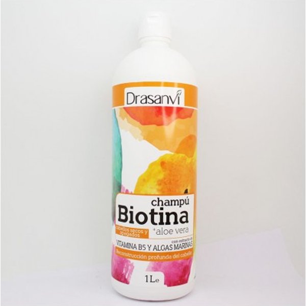 Champú Biotina Aloe Vera Cabello Seco Apagados 1000ml Drasanvi