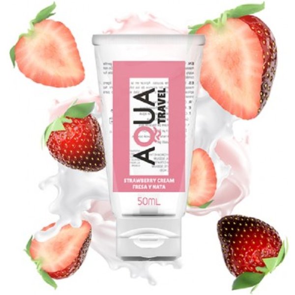 Aqua Lubricante Base Agua Fresa Nata 50ml