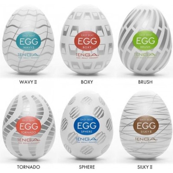 Tenga Egg Huevo Masturbador Easy Beat 6 Unidades Variadas
