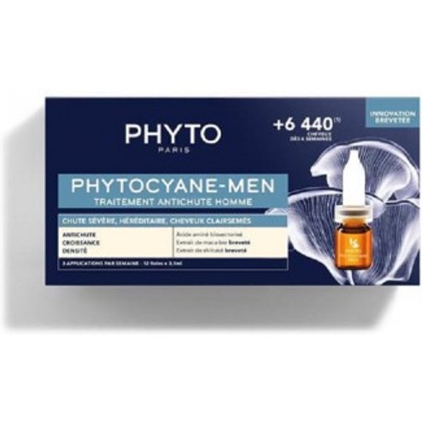 Phytocyane Men Tratamiento Anticaída Progresiva 12 Ampollas 5ml
