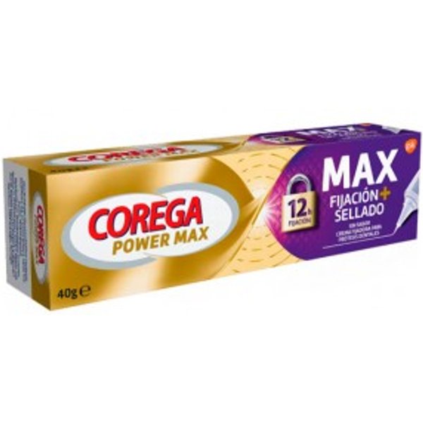Corega Power Max Fijación + Sellado Crema Adhesiva Dental 40g