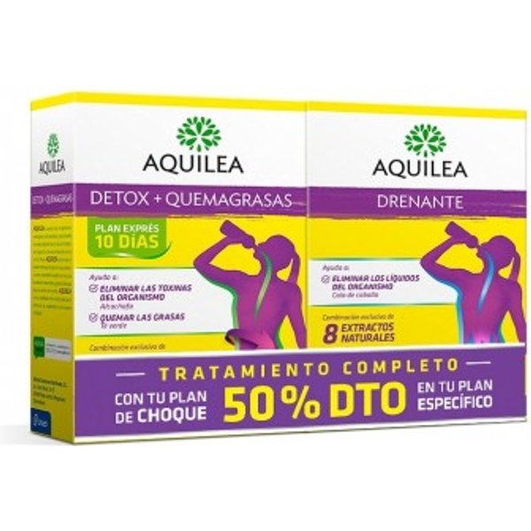 Aquilea Detox Quemagrasas + Aquilea Drenante Pack -50%Dto