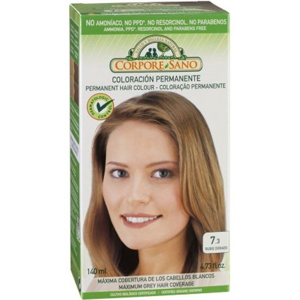 Corpore Sano Tinte Permanente Rubio Dorado 7.3 140ml