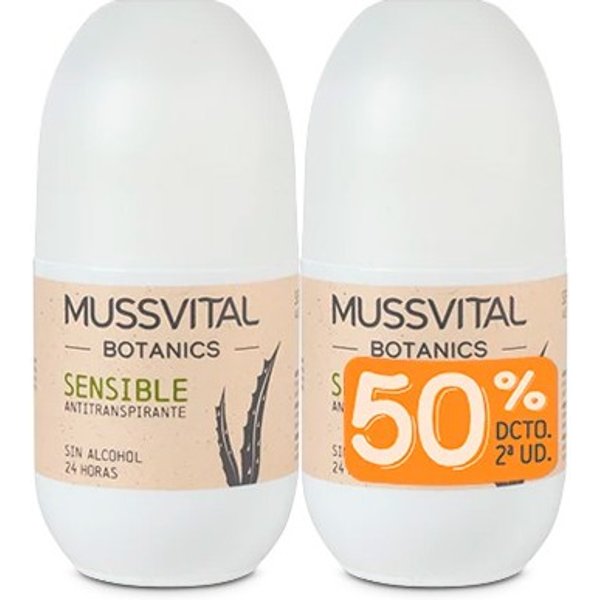 Mussvital Botanics Desodorante Sensible 75ml + 75ml Duplo Promoción