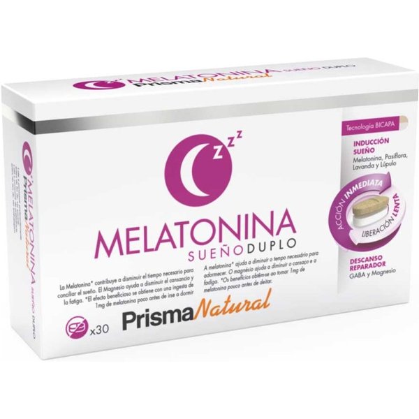 Melatonina Sueño Bicapa 30 Comprimidos Prisma Natural