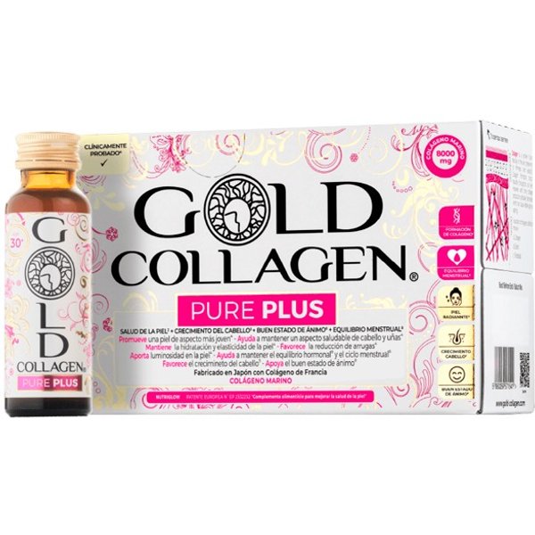 Gold Collagen Pure Plus 10 Frascos 50ml 10 Dias de tratamiento