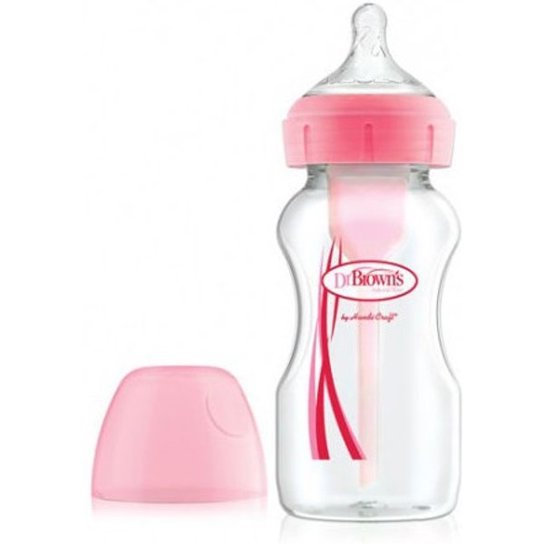 Dr Brown´s Options+ Biberon Anticólico Boca Ancha 270ml Rosa