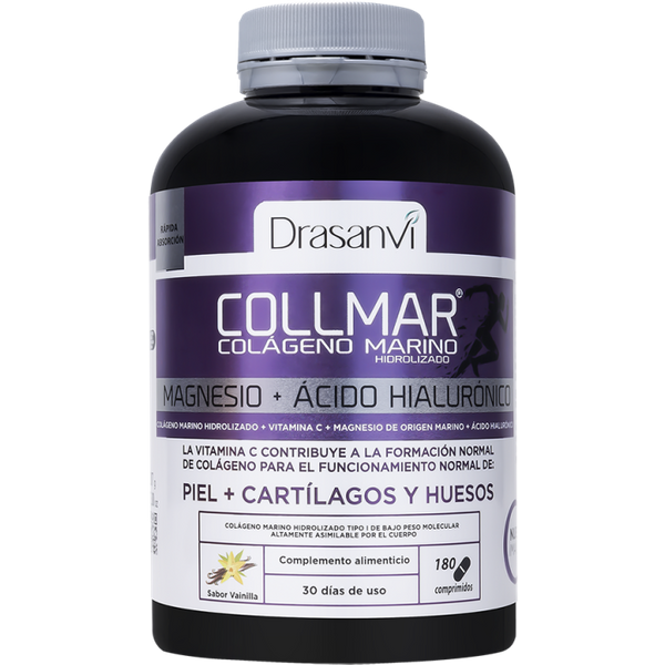 F24 Collmar Colágeno Marino Magnesio Hialurónico Vainilla 180 Comprimidos Drasanvi