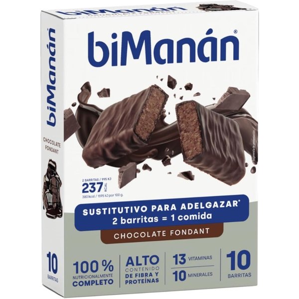 Bimanán Beslim Barritas Chocolate Negro Fondant 10 unidades