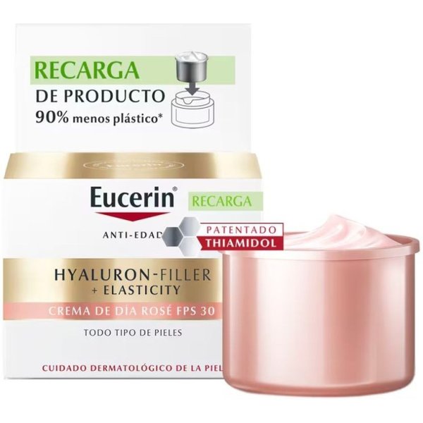 Eucerin Recarga Hyaluron Filler + Elasticity Crema de Día Rosé Refill FPS30 50ml