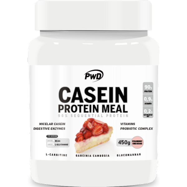 Pwd Casein Protein Meal Strawberry Cheesecake Tarta de Queso con Fresa 450g