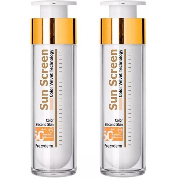 Frezyderm Sun Screen Color Velvet Face Cream Spf50+ 50ml + 50ml Duplo Promocion