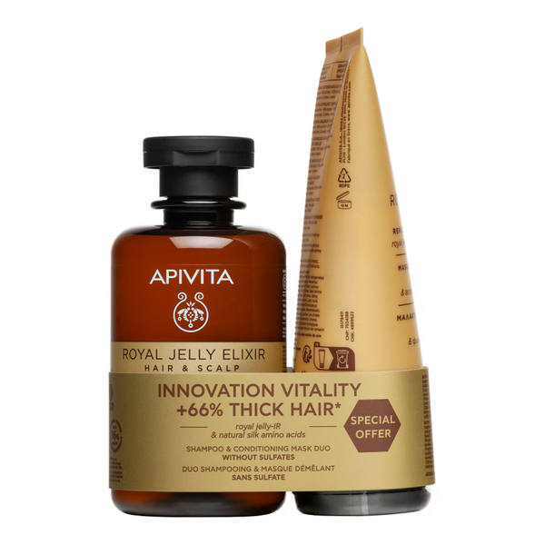 Apivita Pack Royal Jelly Elixir Champu 250ml + Acondicionador 150ml