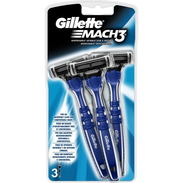 Gillette Rasoio Da Barba Usa E Getta Mach 3 1 Confezione Da 3 Lamette-image