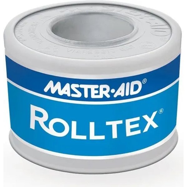 Master Aid Cerotto Su Rocchetto In Tela Bianca Rolltex 5 Mt X 1,25 Cm-image