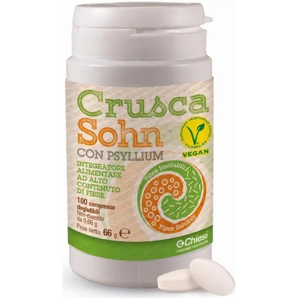 Crusca Sohn 100 Compresse - Integratore A Base Di Fibre Per Il Transito Intestinale, Stipsi-image