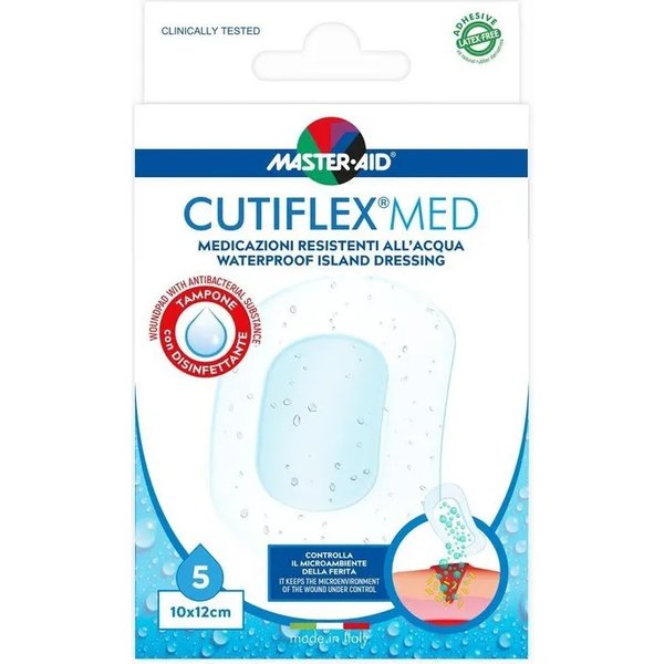 Master Aid Medicazioni Trasparenti E Impermeabili Cutiflex Med - 5 Medicazioni 10 X 12 Cm-image
