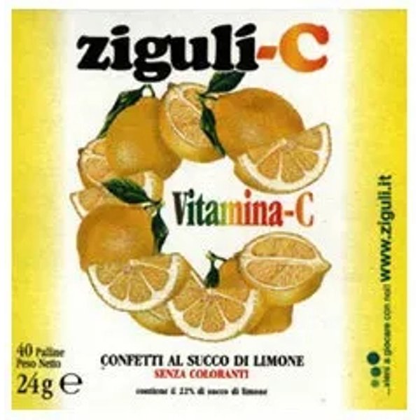 Ziguli Caramelle A Base Di Vitamina C Gusto Limone 40 Confetti 24 G-image