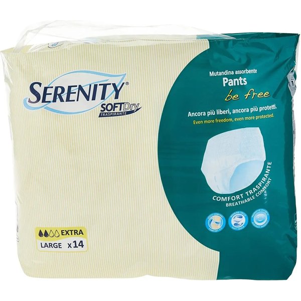 Serenity Soft Dry - 14 Mutandine Assorbenti Pull Up Be Free Extra Taglia L-image