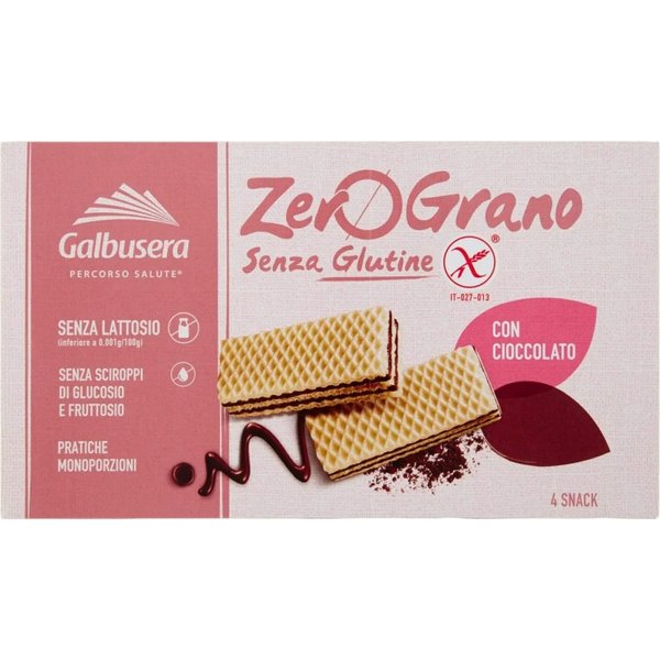 Galbusera Wafer Al Cioccolato Per Celiaci Senza Glutine Zerograno 180 G-image
