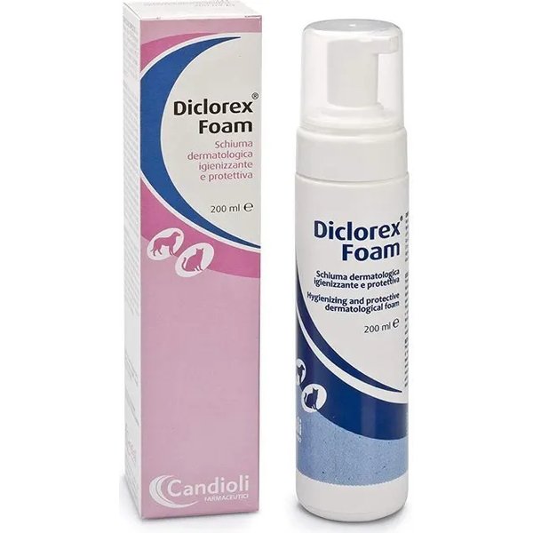 Candioli Diclorex Foam - Schiuma Dermatologica Per Cani E Gatti 200 Ml-image