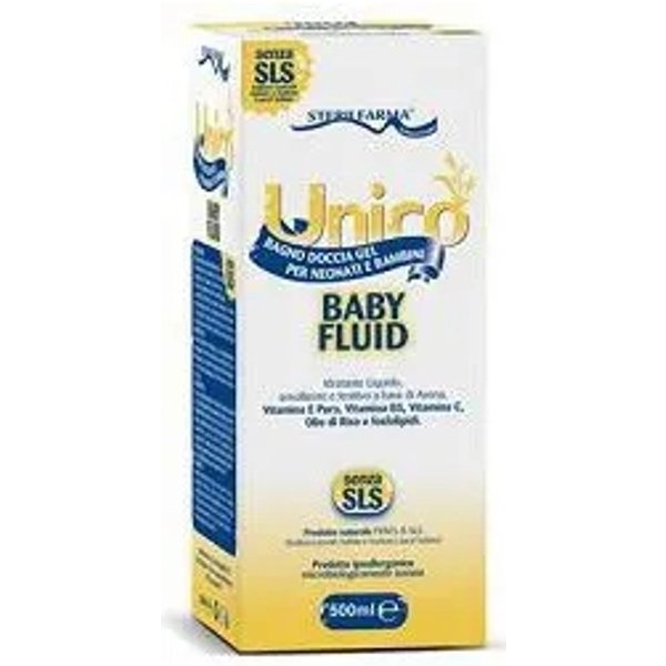Unico Baby Fluid - Bagno Doccia Gel Per Bambini Emolliente Con Dispenser 500 Ml-image