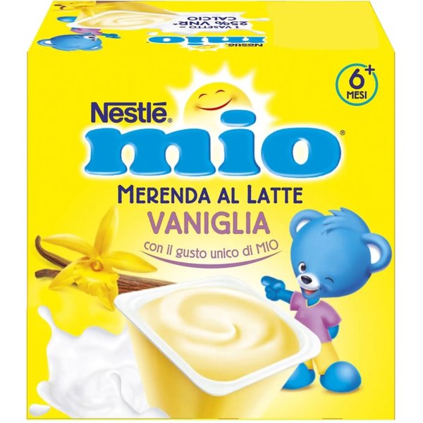 Nestle Merenda Per Bambini Al Latte Gusto Vaniglia Mio 100 G 4 Pezzi-image
