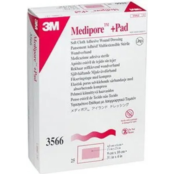 Nexcare Medicazione Sterile In Tessuto Non Tessuto Con Tampone Assorbente Medipore + Pad 10 X 10 Cm 5 Pezzi-image