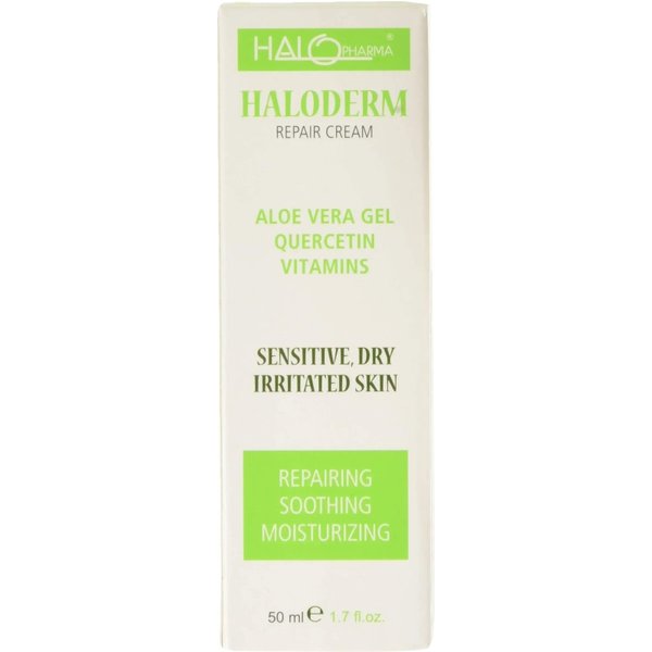 Halo Pharma Haloderm Crema Hr - Idratante Lenitiva Per Pelli Sensibili Con Aloe Vera 50 Ml-image