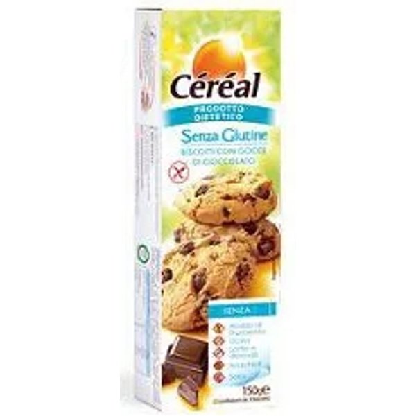 Cereal Biscotti Con Gocce Di Cioccolato Per Celiaci Senza Glutine 150 G-image