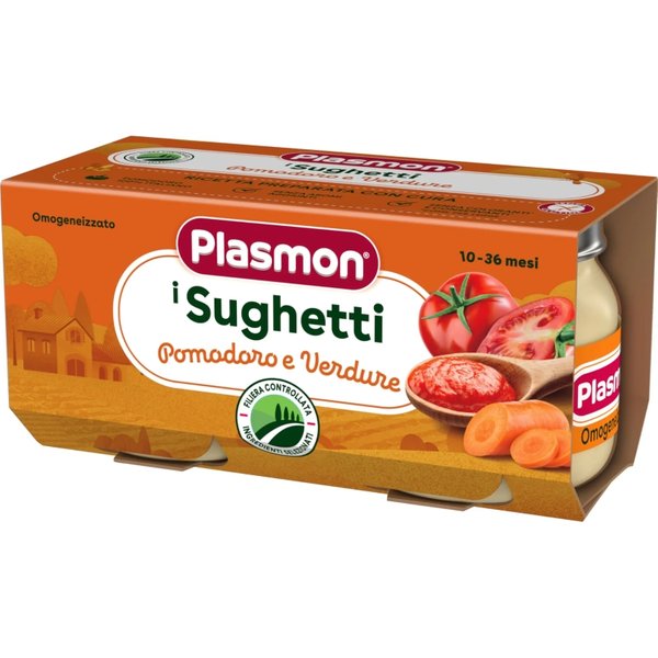 Heinz Italia Plasmon I Sughetti - Sugo Per Bambini Al Pomodoro E Verdure 2 Vasetti Da 80 G-image