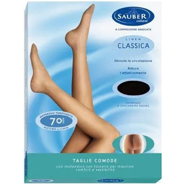 Sauber Linea Classica 70 Den - Collant Maglia Microrete (13-17 Mmhg) - Taglia 2 Medio-image