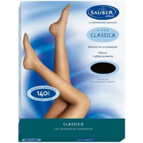 Sauber Linea Classica 140 Den - Collant Maglia Microrete (18-22 Mmhg) - Taglia 4 Chiaro-image