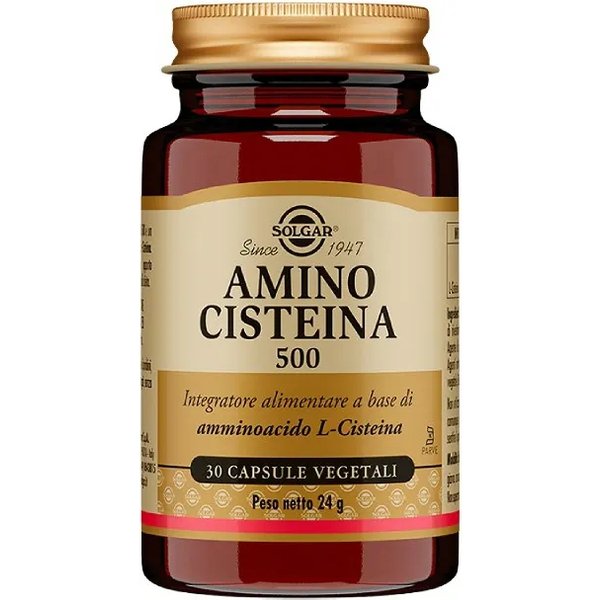 Amino Cisteina 500 - Integratore Per Capelli Pelle Ed Unghie 30 Capsule Vegetali-image