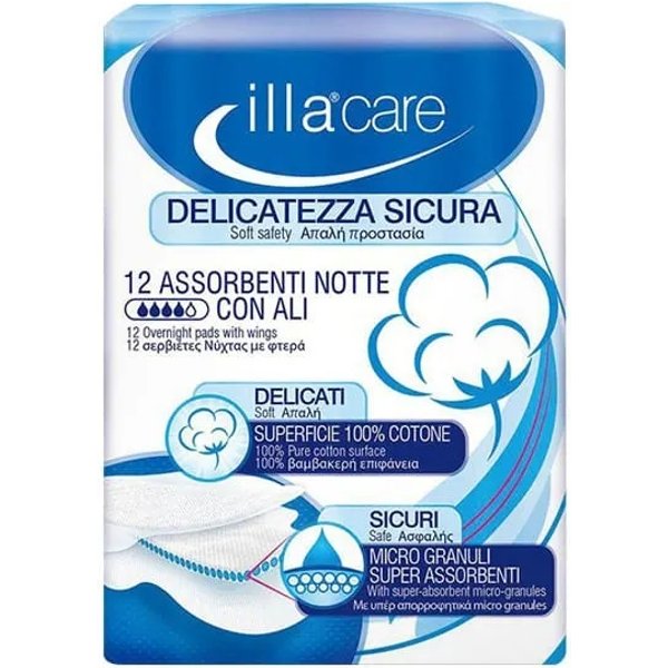 Pietrasanta Pharma Illa Care - 12 Assorbenti Notte Con Ali-image