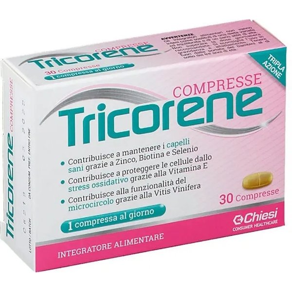 tricorene 30 compresse - integratore per rinforzare i capelli delle donne-image