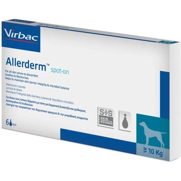 Virbac Allerderm Spot On 6 Pipette Da 4 Ml - Trattamento Cutaneo Per Cani-image