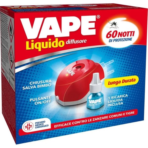 Vape Liquido Diffusore Insetticida Elettroemanatore + 1 Ricarica 60 Notti Di Protezione 480 Ore-image