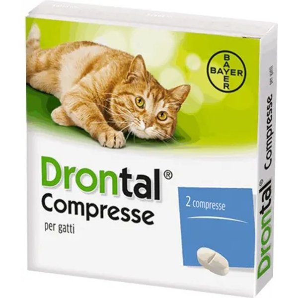Bayer Italia Drontal Antiparassitario Uso Orale Per Gatti 2 Compresse-image