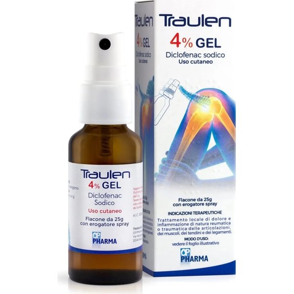 Traulen 4% Gel - Spray per dolori muscolari e articolari 25 g-image
