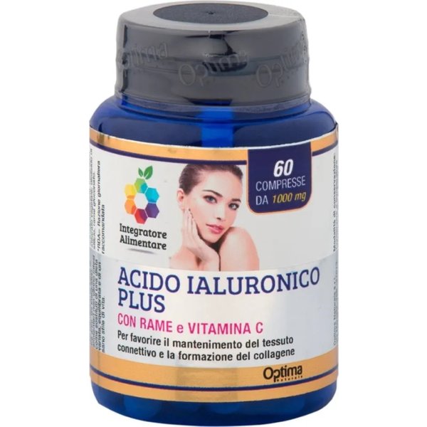 Colours Of Life Optima Naturals Acido Ialuronico Plus Con Rame E Vitamina C 60 Compresse Da 1000 Mg - Integratore-image