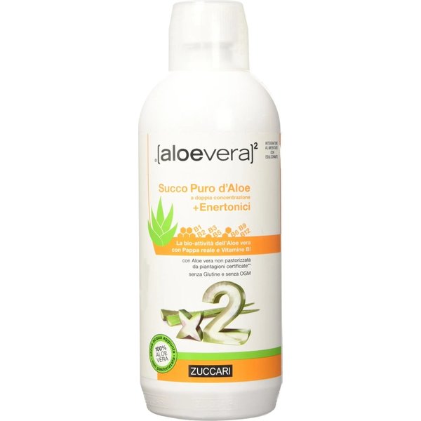 Zuccari Aloevera2 Succo Puro D'aloe + Enertonici 1 Lt - Integratore Depurativo-image