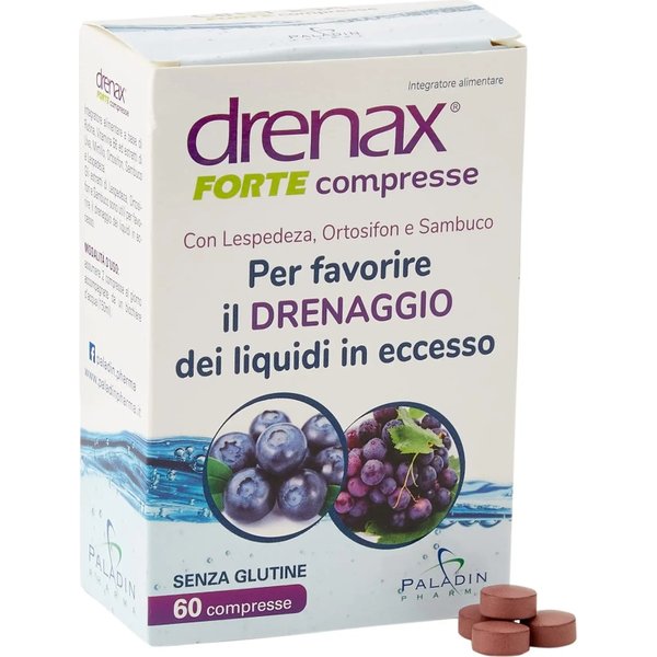 drenax forte mirtillo 60 compresse - integratore drenante-image