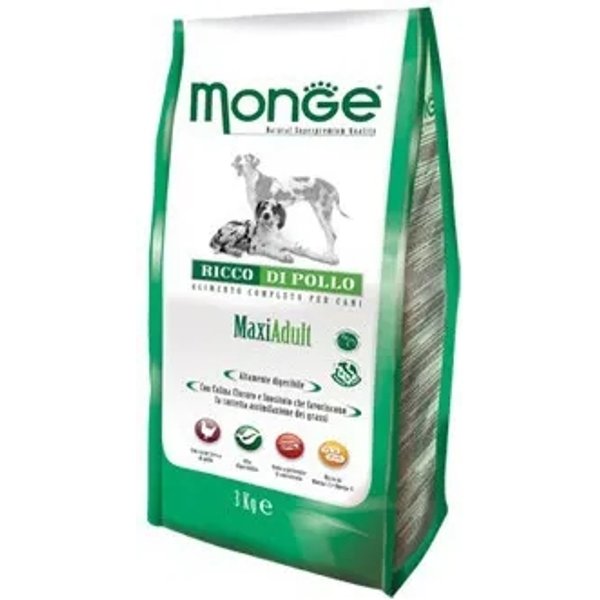 Monge Super Premium Adult Maxi Ricco Di Pollo Mangime Secco Per Cani 3 Kg-image