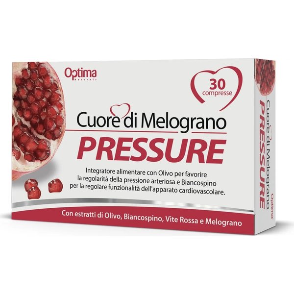 Optima Naturals Cuore Di Melograno Pressure 30 Compresse - Integratore Per La Pressione Arteriosa-image