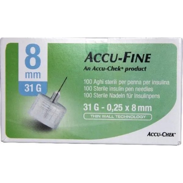 Glucoject Pen Needles - 100 Aghi Per Penna Da Insulina 31G (8 Mm)-image