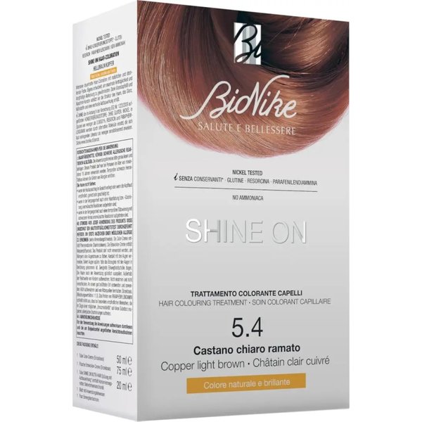 shine on trattamento colorante capelli castano chiaro ramato 5.4-image