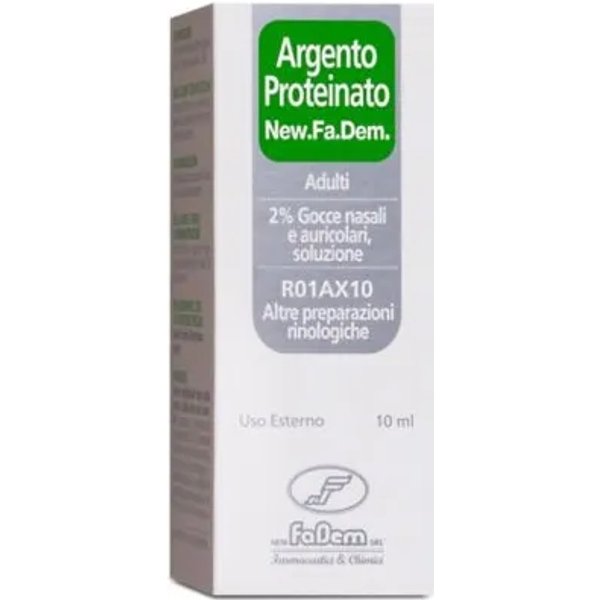 Argento Proteinato 2% - decongestionante e antisettico gocce nasali e auricolari 10 ml-image