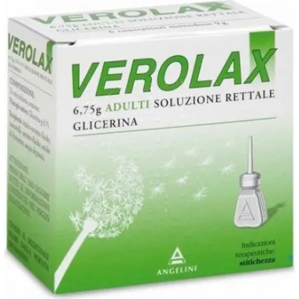 Verolax 6,75 G Adulti - Contro La Stitichezza Soluzione Rettale Alla Glicerina 6 Clismi-image